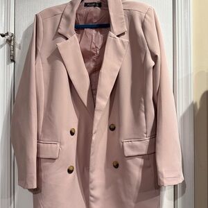 Stoosh Women's Blush Double-Breasted Blazer